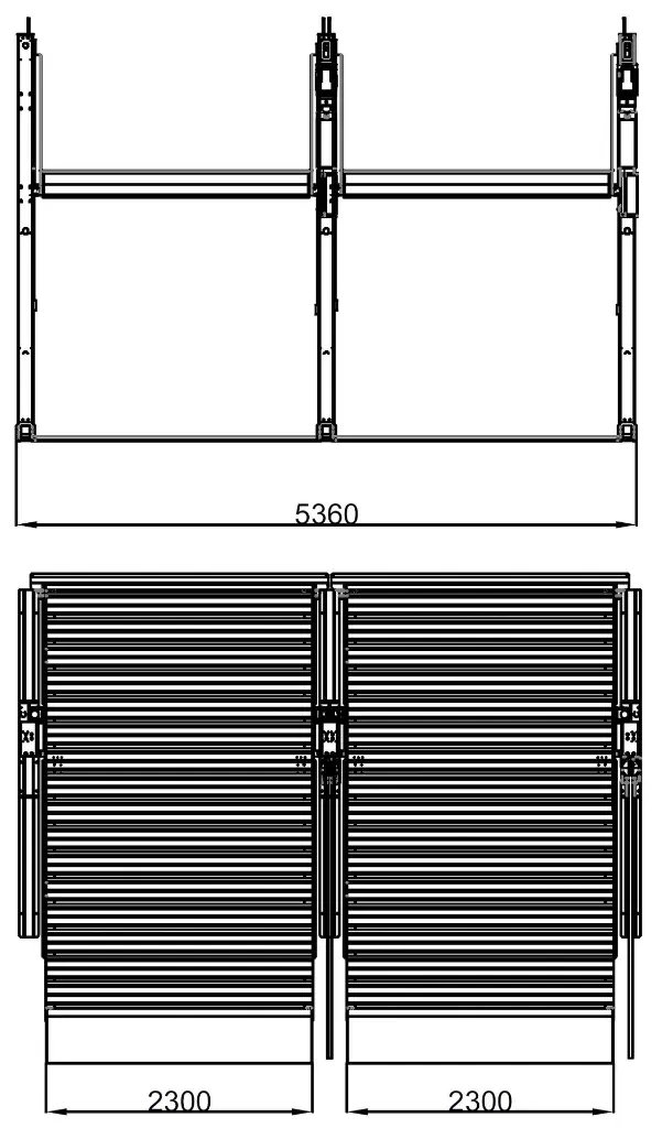 Afbeelding tekening 2 stuks gekoppelde GLP2 parkeerliften.webp